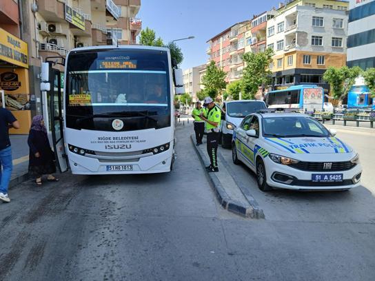 Niğde’de halk otobüslerine denetim
