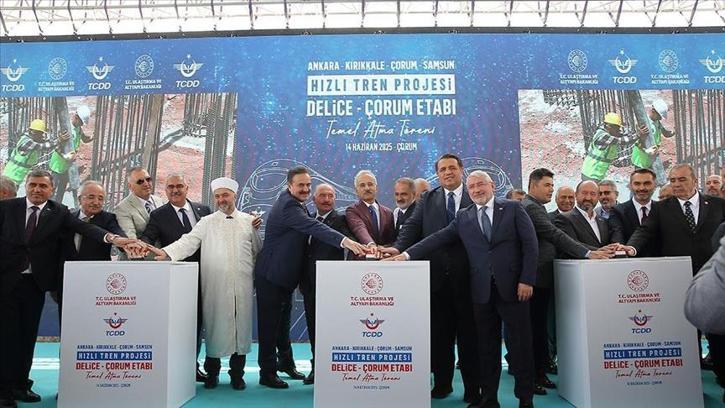 Ankara-Kırıkkale-Çorum-Samsun Hızlı Demiryolu Projesi'nde "Delice-Çorum" etabının temeli atıldı