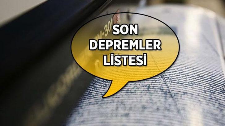 AZ ÖNCE DEPREM Mİ OLDU? AFAD/Kandilli Rasathanesi 15 Haziran son depremler listesi! En son nerede kaç şiddetinde deprem oldu?
