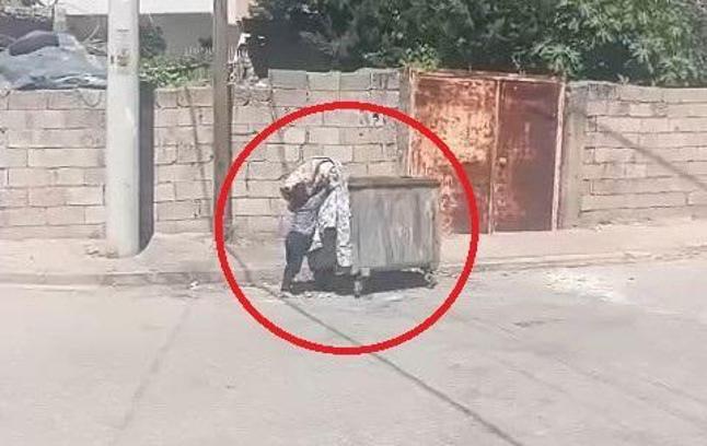 Çocuğun eski kilimi konteynere attığı anlar kamerada; ödüllendirilecek