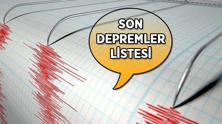 Az önce deprem mi oldu, nerede kaç şiddetinde? Kandilli Rasathanesi/AFAD son depremler listesi...