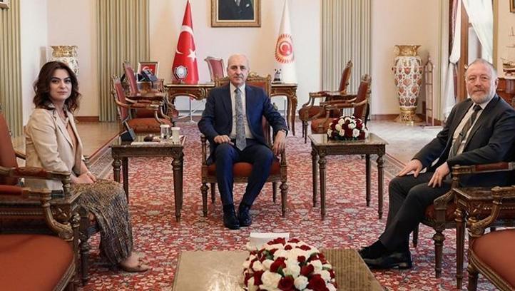 DEM Parti heyeti TBMM Başkanı Kurtulmuş'u ziyaret etti