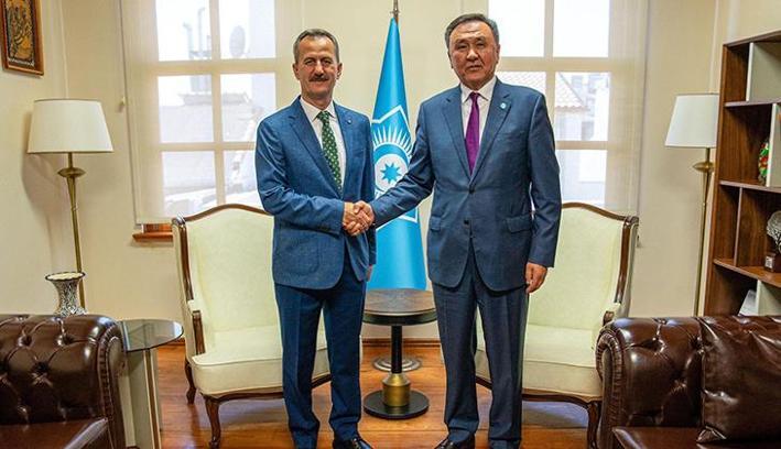 SSB Başkanı Görgün, TDT Genel Sekreteri Omuralıev ile görüştü