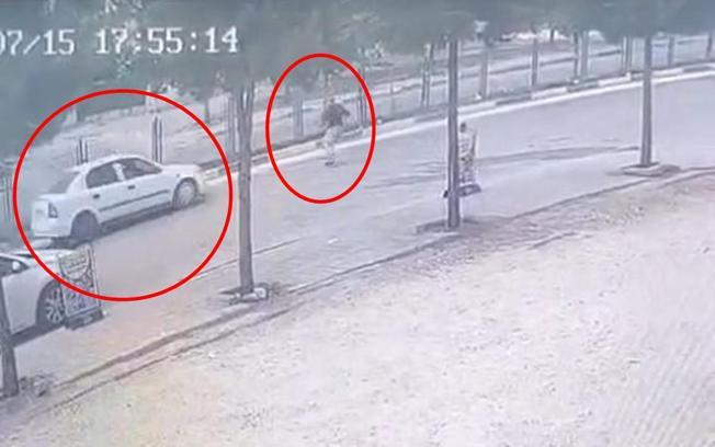 Diyarbakır'da otomobilin yayaya çarptığı kaza kamerada