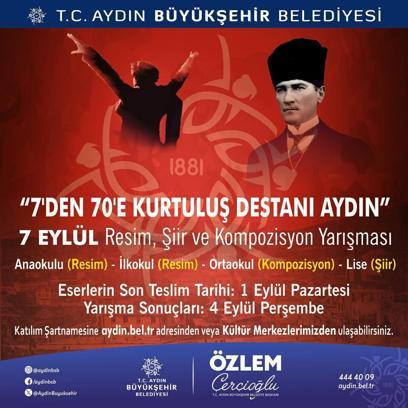 Aydın'da 7 Eylül temalı ödüllü resim, şiir ve kompozisyon yarışması