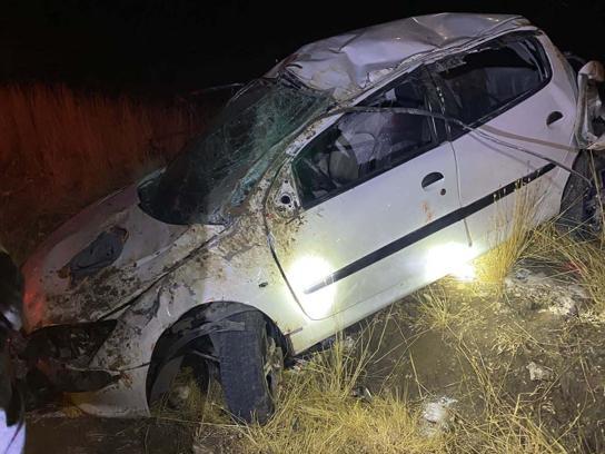 Kütahya’da takla atan otomobildeki 3 kişi yaralandı