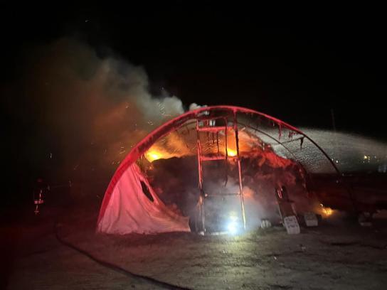 Konya'da 20 ton saman yandı