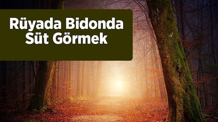 Rüyada Bidonda Süt Görmek Nedir? Büyük Bir Bidonda Süt Görmek
