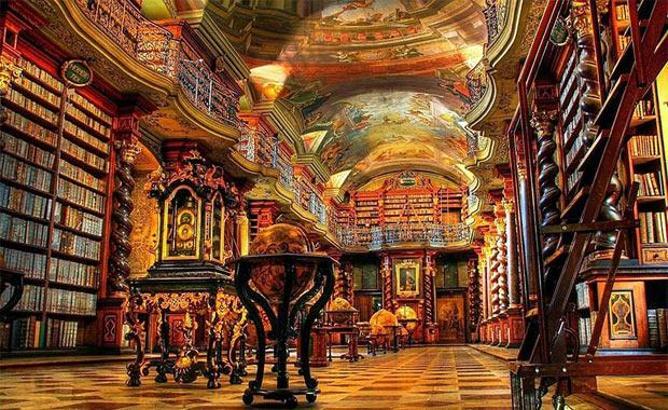 Klementinum Kütüphanesi'nin olağanüstü mimarisi