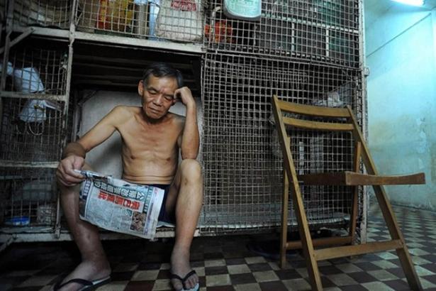 Hong Konglu düşük gelirli ailelerin şok eden evleri