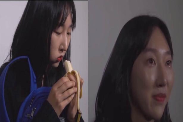 Hayatında ilk kez muz yiyen Kuzey Koreli kızın duygusal anları