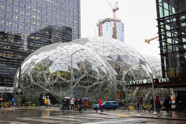 Amazon'un yağmur ormanı konseptli yeni ofisi çalışanlarına nefes aldırıyor