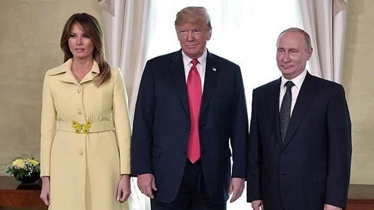 Melania Trump'ın Putin'le tokalaşması olay oldu