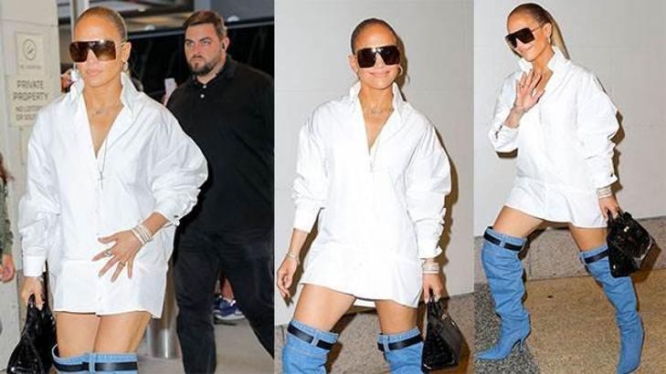 Jennifer Lopez'in 'bot pantolon'u olay oldu