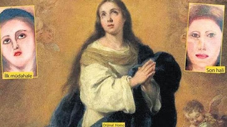 Meryem Ana resminin orijinal kopyası nasıl tanınmaz hale geldi?