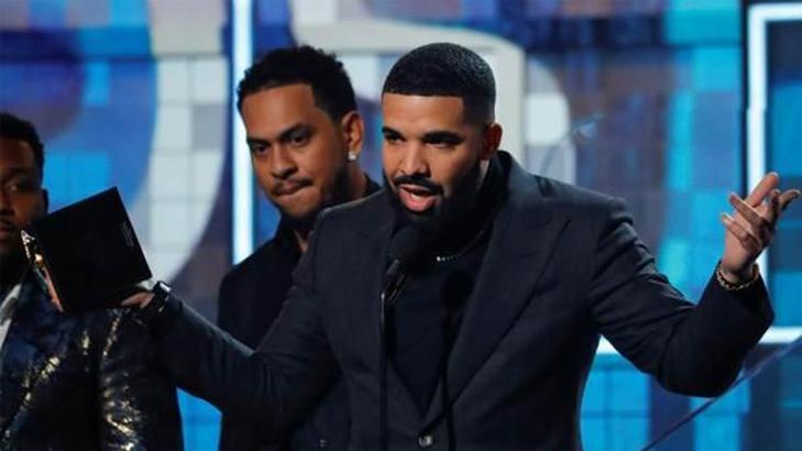 Rap'çiye 'çok konuşma' demek: Grammy'de Drake'in konuşması kesildi