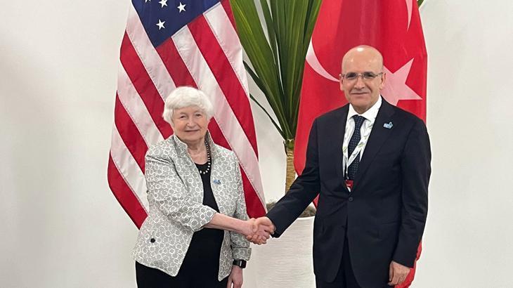 Bakan Şimşek, ABD Hazine Bakanı ile görüştü