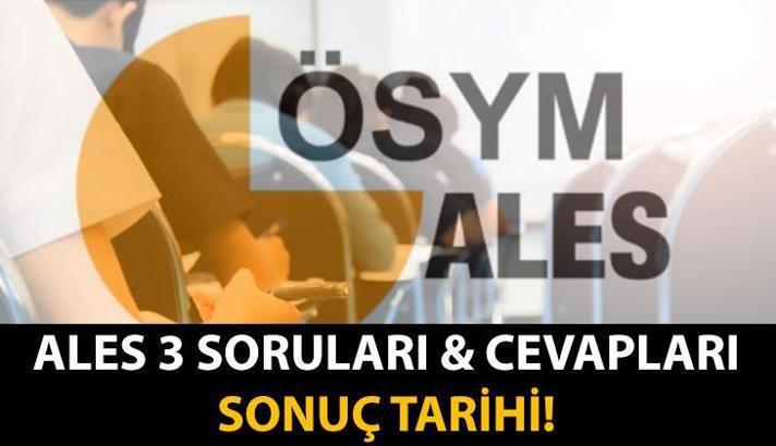 ALES/3 Sınavı Temel Soru Kitapçığı ve Cevap Anahtarı Yayımlandı! Bugünkü ALES'in soruları ve cevapları için erişim linki!