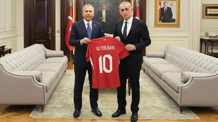 TFF Başkanı Hacıosmanoğlu, Bakan Yerlikaya ile buluştu!