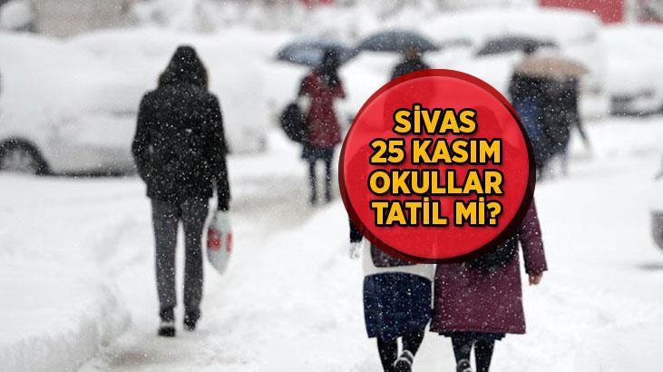 VALİLİK AÇIKLADI! Sivas 25 Kasım (Yarın) Pazartesi okullar tatil mi? Sivas Valiliği'nden kar tatili açıklaması geldi mi?