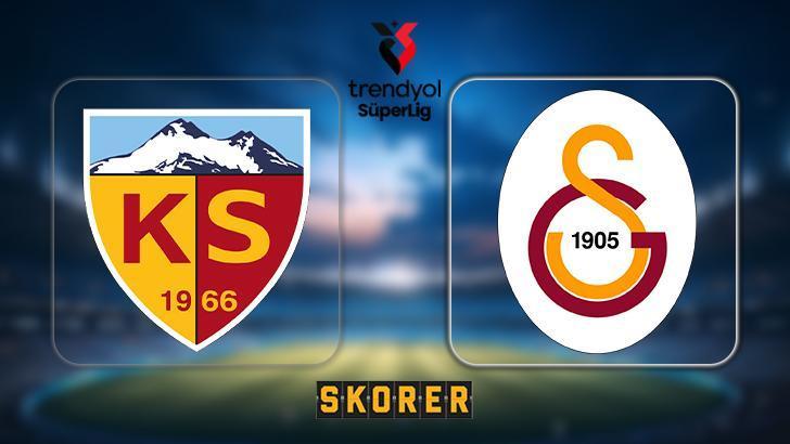 Galatasaray Süper Lig'de Kayserispor deplasmanında