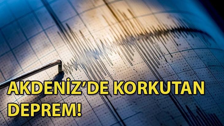 Akdeniz'de 4.7 büyüklüğünde korkutan deprem! 📌Az önce deprem mi oldu, nerede kaç şiddetinde? AFAD/Kandilli Rasathanesi son depremler listesi...