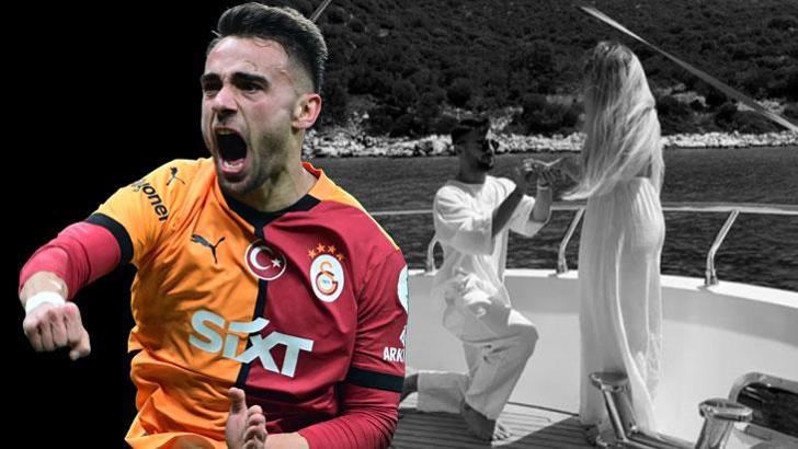 Galatasaraylı Yunus Akgün'den sevgilisine evlenme teklifi!