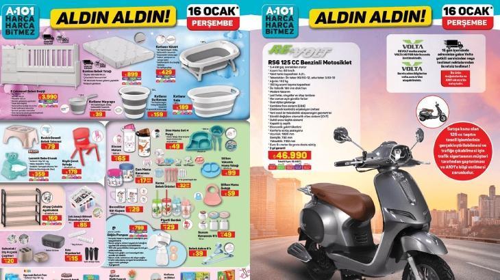 A101 16 OCAK 2025 KATALOĞU ÇIKTI! Bu hafta A101 katalog indirimli ürünleri belli oldu! A101'e bebek ürünleri ve motosiklet geliyor!