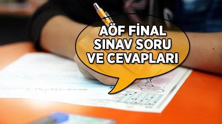 AÖF GÜZ DÖNEMİ SONU 18-19 OCAK FİNAL SINAV SORU VE CEVAPLARI 📌 AÖF 18-19 Ocak final sınav sonuçları ne zaman açıklanacak? Sınav soru kitapçıkları ve cevap anahtarları yayımlandı mı?