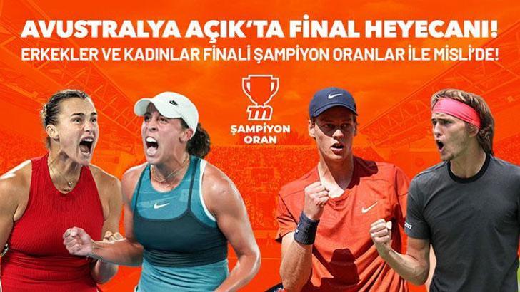 “Avustralya Açık’ta Final Heyecanı!” Erkekler ve Kadınlar Finali Şampiyon Oranlar ile Misli’de!