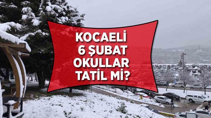 Kocaeli 6 Şubat Perşembe (Yarın) okullar tatil mi? Kocaeli Valiliği'nden kar tatili açıklaması geldi mi?