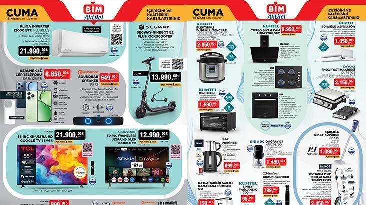 İLK KATALOG SATIŞA ÇIKIYOR! 📍 BİM 15-18 NİSAN CUMA AKTÜEL İNDİRİMLERİ! BİM 18 Nisan Cuma aktüel kataloğunda neler var? Klima, Cep Telefonu, TV, Scooter, Çelik Termos, Çok Amaçlı Dolap...