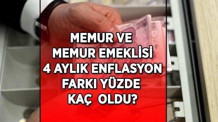 4 AYLIK MEMUR ENFLASYON FARKI 2025 | Memur ve memur emeklisi 4 aylık enflasyon farkı belli oldu! Temmuz 2025 memur maaş zam oranı yüzde kaç olacak?