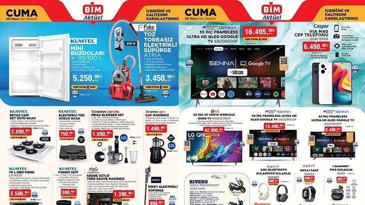 BİM MAYIS AYI İNDİRİMLERİ! 6-9 Mayıs BİM aktüel kataloglarında bu hafta hangi ürünler satışa çıkacak? Çay Makinesi, Mega Blender Set, Elektrikli Tek Gözlü Ocak, 125 cc Motosiklet, Tefal Düdüklü Tencere...