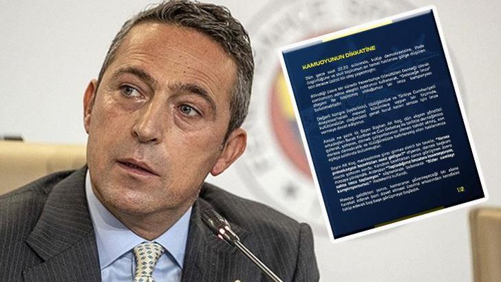 Fenerbahçe'de olay yaratan gelişme için açıklama! 'Ali Koç bizi tehdit etti'