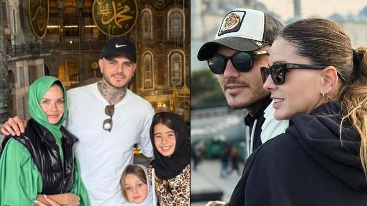 Galatasaray'ın golcüsü Mauro Icardi, Ayasofya'yı ziyaret etti!