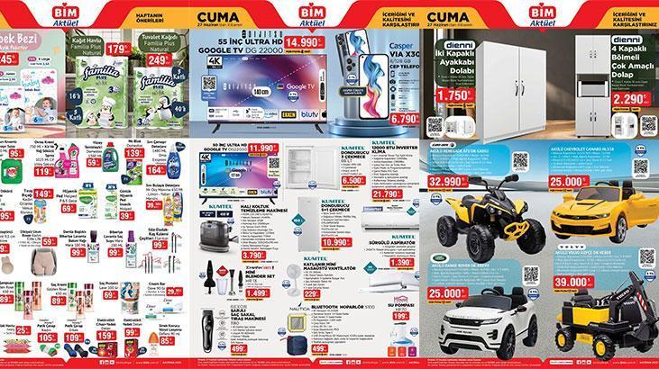 SALI GÜNÜ İLK BİM KATALOĞU SATIŞTA! 27 Haziran Cuma BİM aktüel kataloğunda hangi ürünler satışta olacak? 12.000 BTU Klima, Halı ve Koltuk Temizleme Makinesi, Dondurucu 5+1 Çekmece, Casper VIA X30 Cep Telefonu...