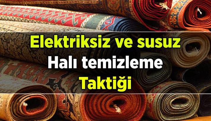En pratik halı temizliği! Elektrik ve su harcamadan tozu kaldırıp parlatın