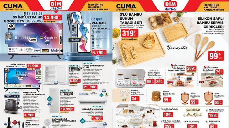 HAZİRAN AYI SON BİM AKTÜEL KATALOG! BİM 27 Haziran Cuma aktüel kataloğunda hangi ürünler satışta olacak? Cep Telefonu, Klima, Halı Koltuk Temizleme Makinesi, Sürgülü Aspiratör...