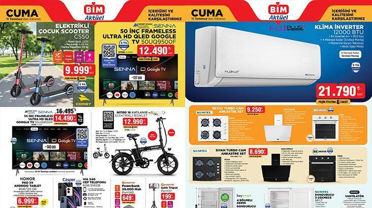 BİM 8-11 TEMMUZ AKTÜEL İNDİRİMLERİ! BİM 8-11 Temmuz aktüel kataloglarında hangi ürünler satışa çıkacak? Elektrikli Çocuk Scooter, Honor Tablet, Casper VIA X40 Cep Telefonu, Klima...