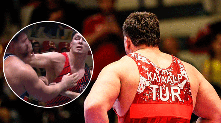 Avrupa Güreş Şampiyonası'nda Rıza Kayaalp finale yükseldi! Rakip güreşçiden skandal hareket