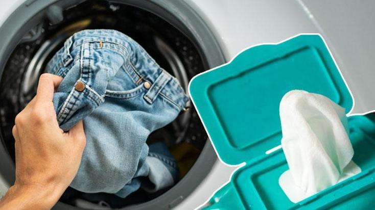 Çamaşır yıkarken içine 3 tane ıslak mendil koyun! Saçı, kılı, tüyü vakum gibi çekiyor