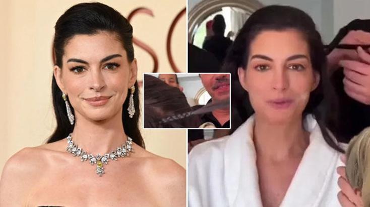 Anne Hathaway'den yüz gerdirme etkisi için yeni taktik! Saç örgüsü görüntüyü değiştiriyor