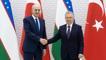 TBMM Başkanı Kurtulmuş Özbekistan Cumhurbaşkanı Mirziyoyev ile bir araya geldi