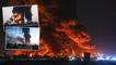 Erbil'deki petrol rafinerisi alev alev! Art arda patlamalar oldu, AFP fotoğrafları geçti