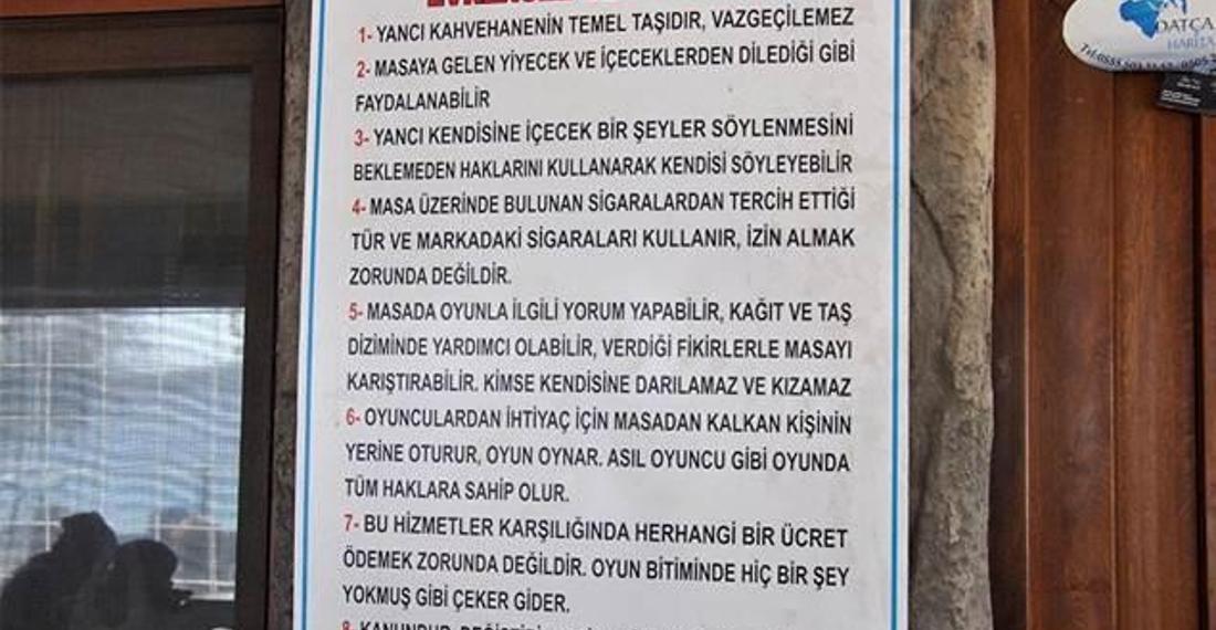 Muğla'daki bu kahvehanede 'Yancı Hakları' güvence altında