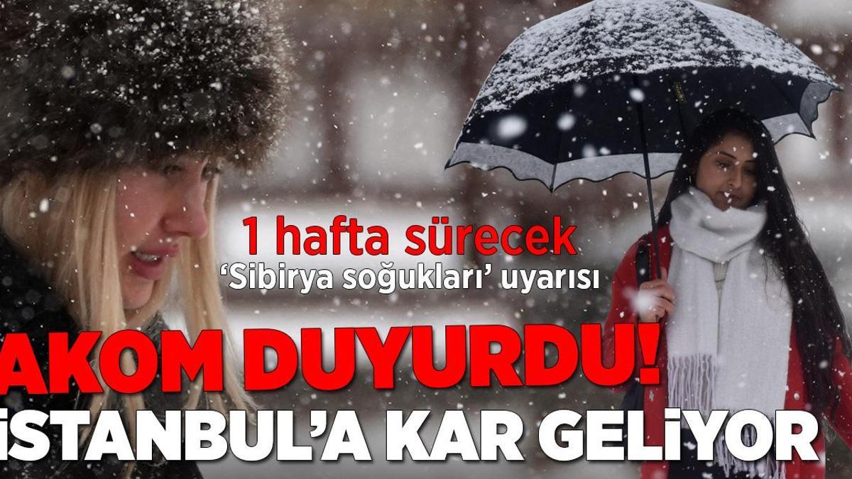 Yeni hava dalgası geliyor! 1 hafta sürecek: İstanbul'da kar yağışı için tarih verildi