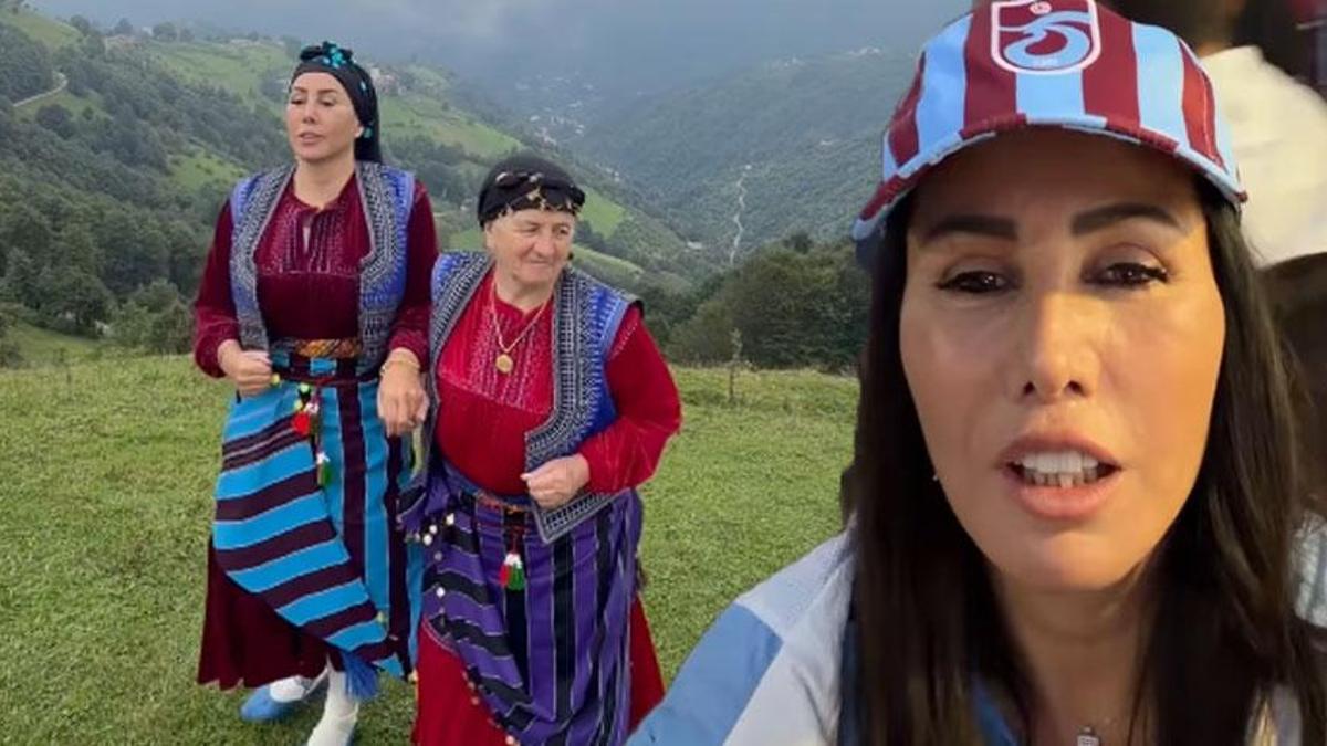 Asena'dan yaylada horon keyfi! Kemençe eşliğinde doyasıya eğlendi