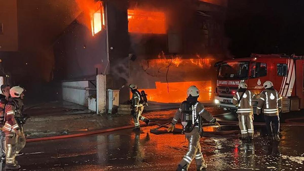 Esenyurt’ta lastikçide başlayan yangın iş yerlerine sıçradı! 6 iş yeri zarar gördü