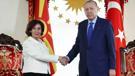 Cumhurbaşkanı Erdoğan Kuzey Makedonya Cumhurbaşkanı Gordana Siljanovska-Davkova ile görüştü